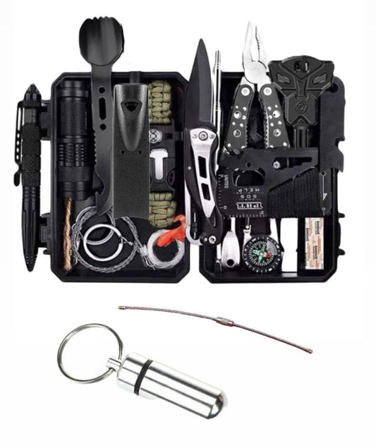 KIT DE SUPERVIVENCIA MULTI/USOS 17 PIEZA